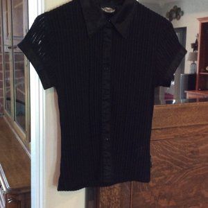 Rare Sexy Satin Harley-Davidson Button Down
